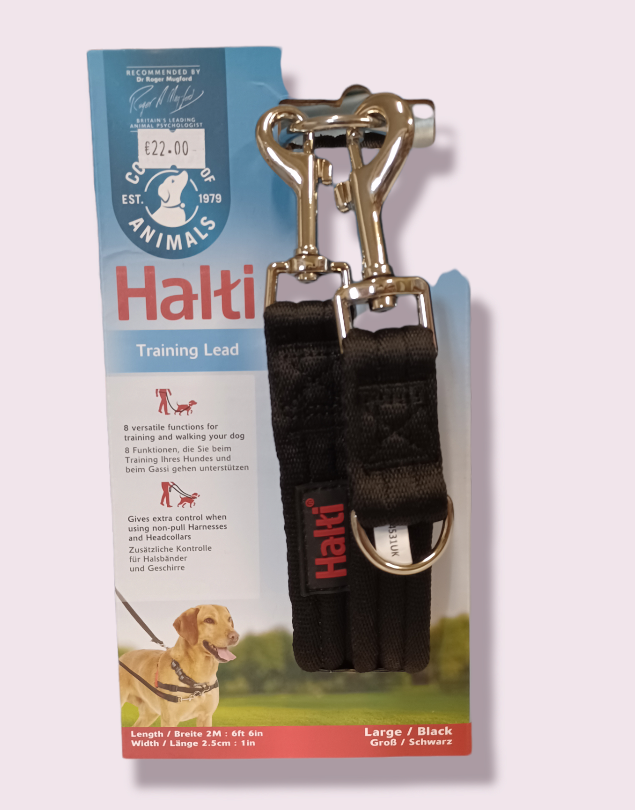 Halti Large 2m Training Lead - Black