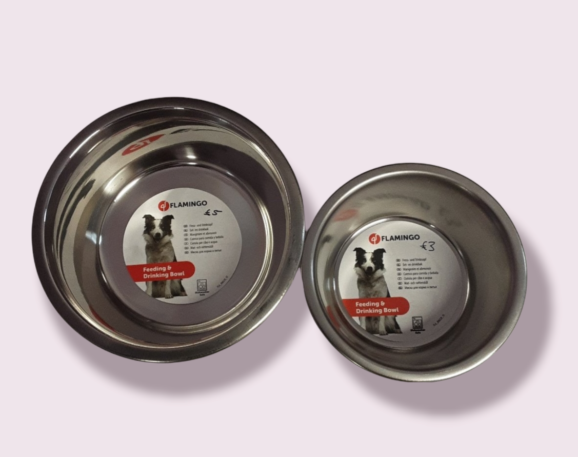 Flamingo Stainless Steel Bowl - Various Sizes Available