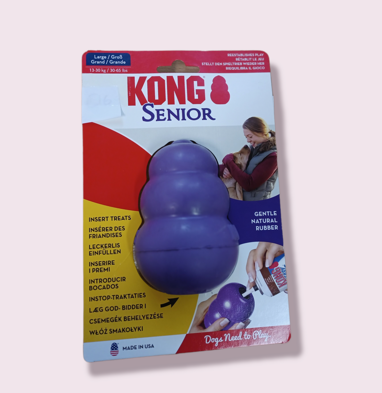 Senior Kong Toy Purple - Various sizes available
