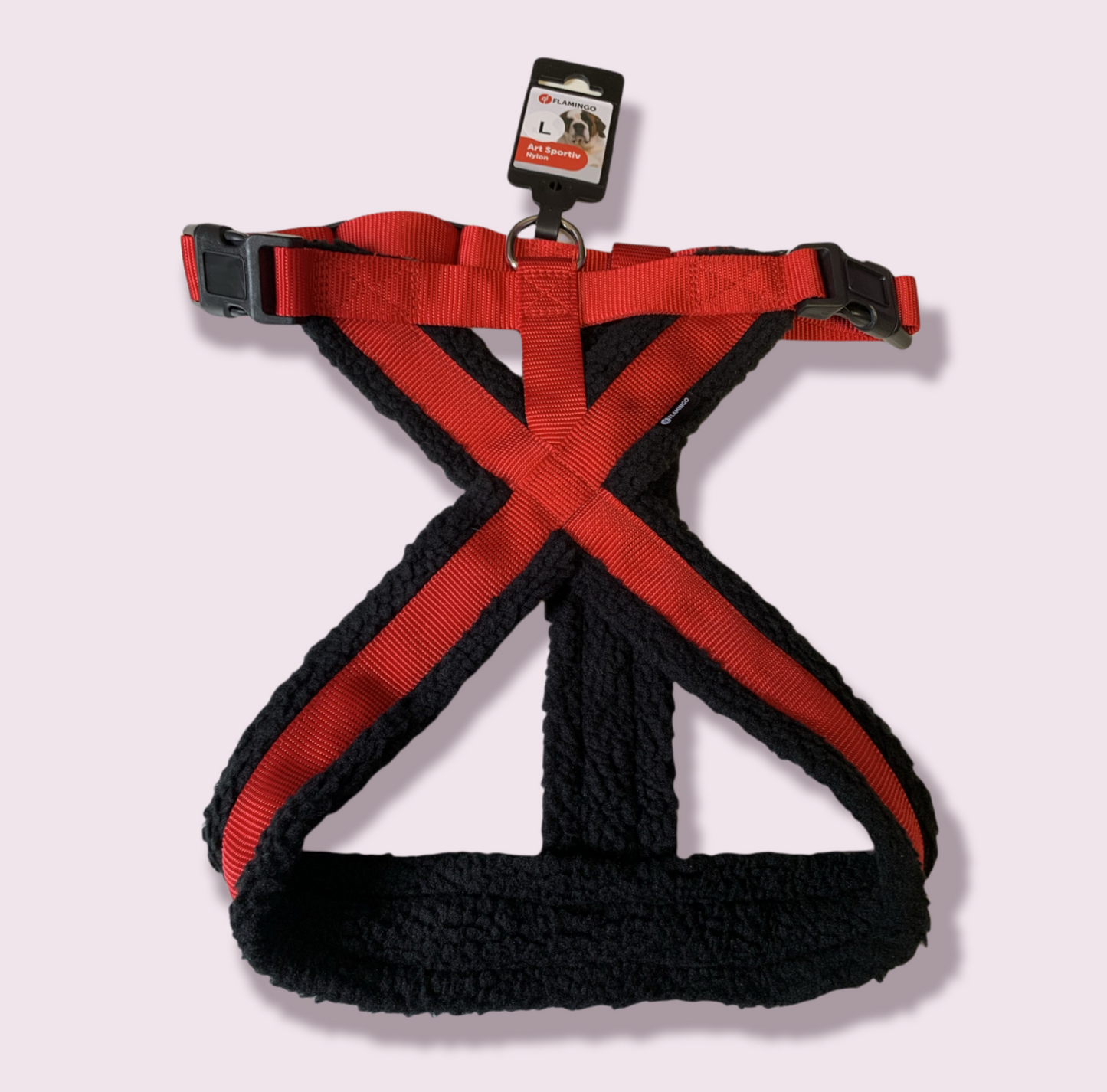 Fleece harness red large