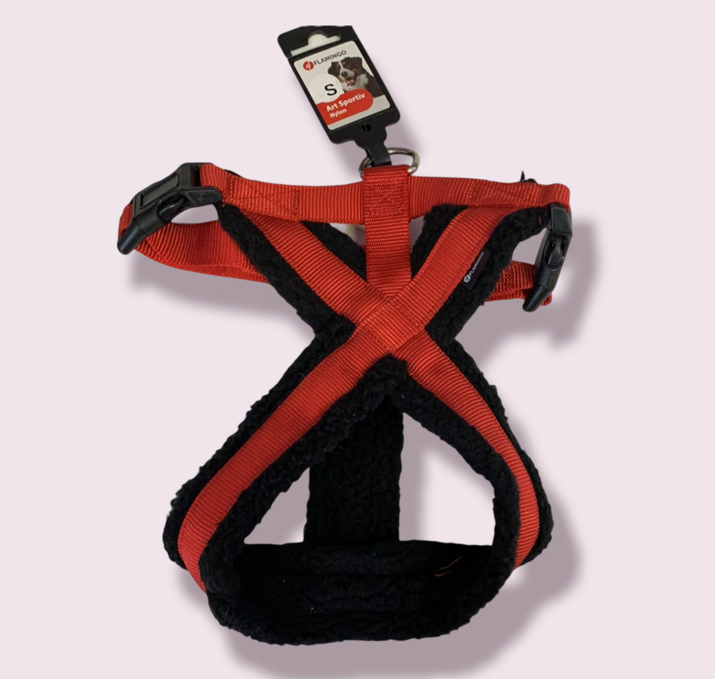 Fleece harness red small