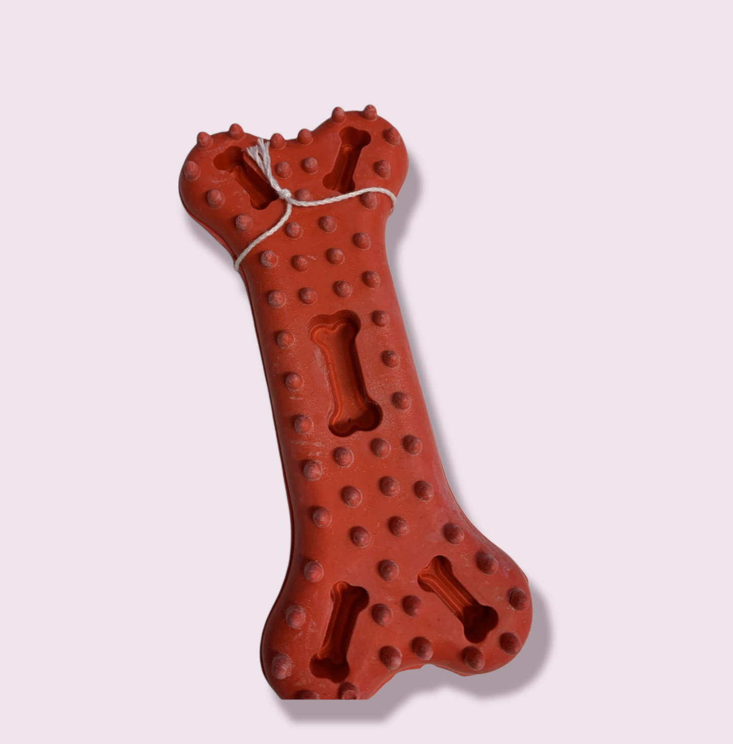 Chew bone red rubber