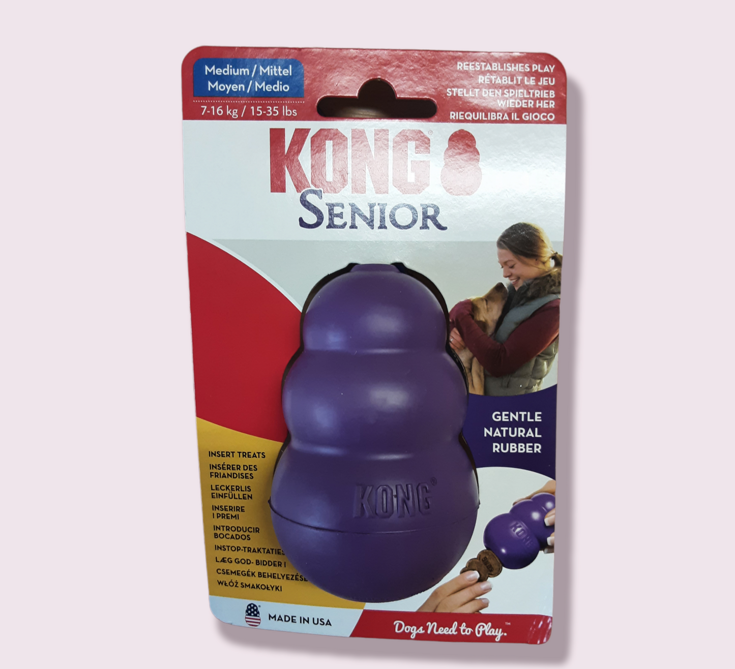 Senior Kong Toy Purple - Various sizes available