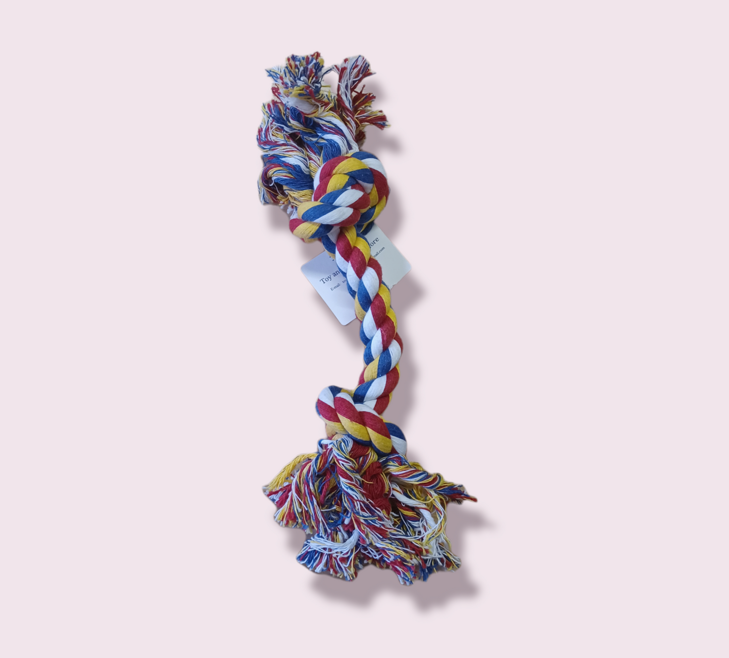 Cotton Rope 2 Knot Dog Toy - Various Colours Available