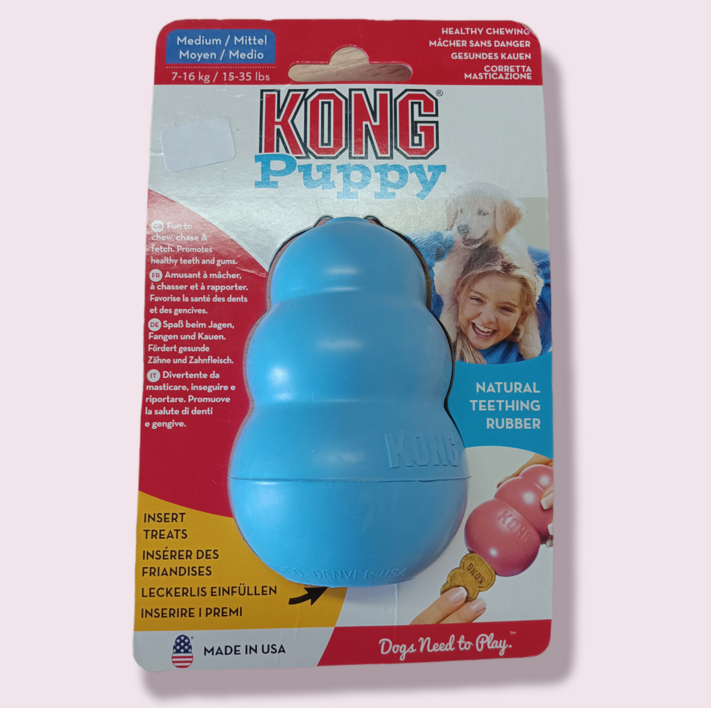 Kong Puppy Blue&Pink - Various Sizes Available