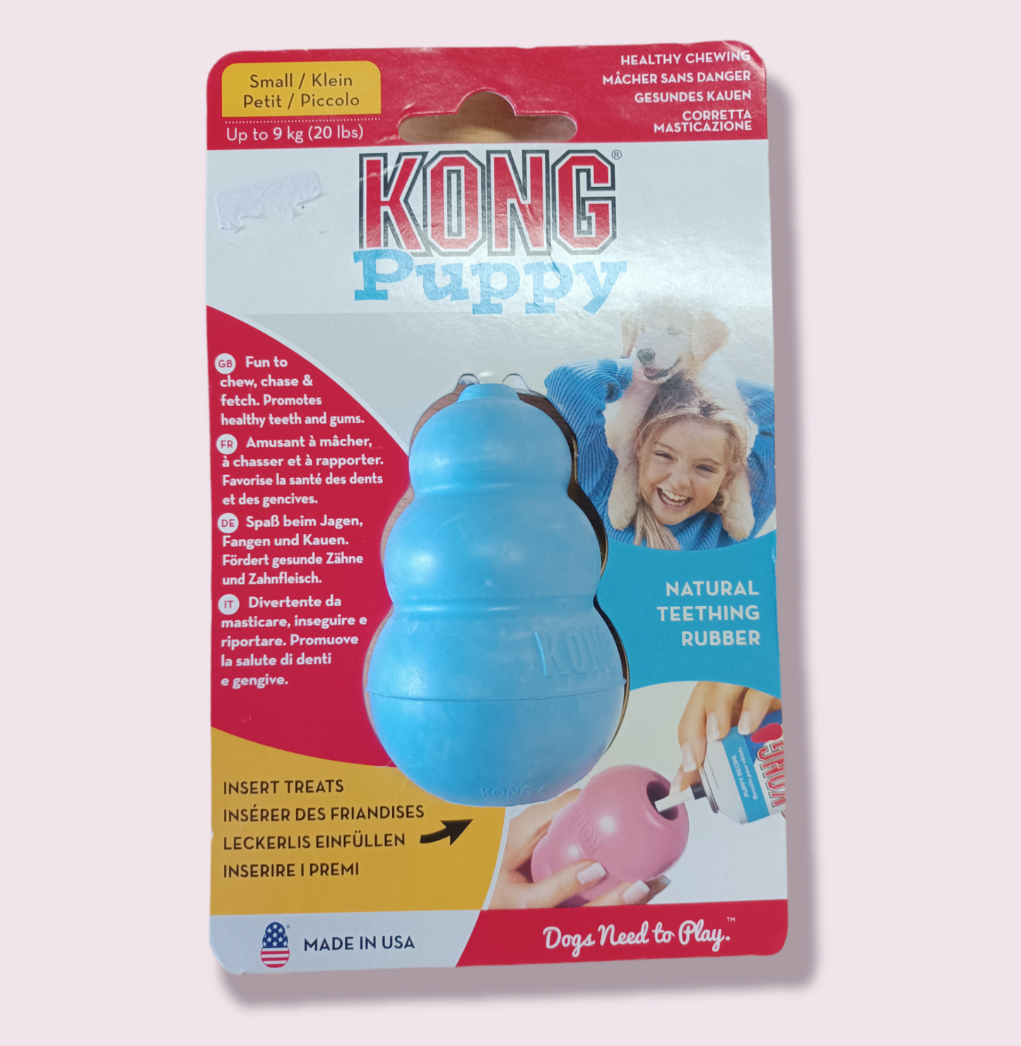 Kong Puppy Blue&Pink - Various Sizes Available