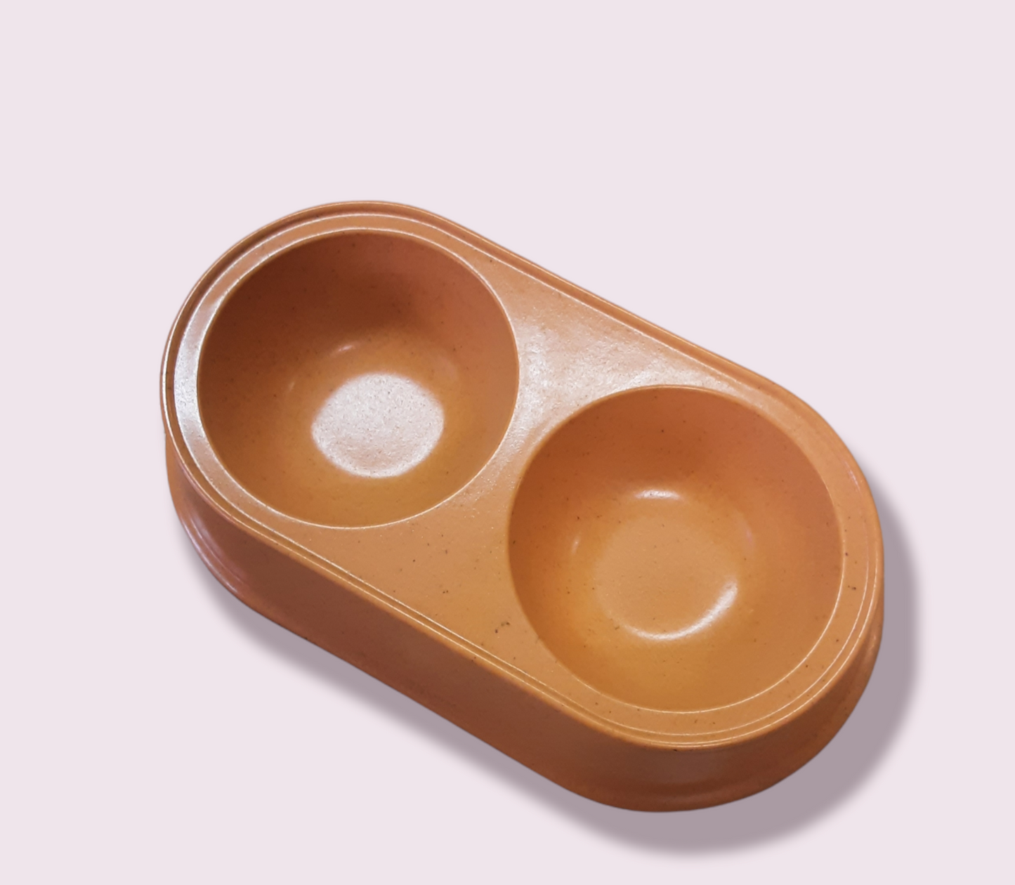 Bamboo Small Twin Round Bowl - Orange