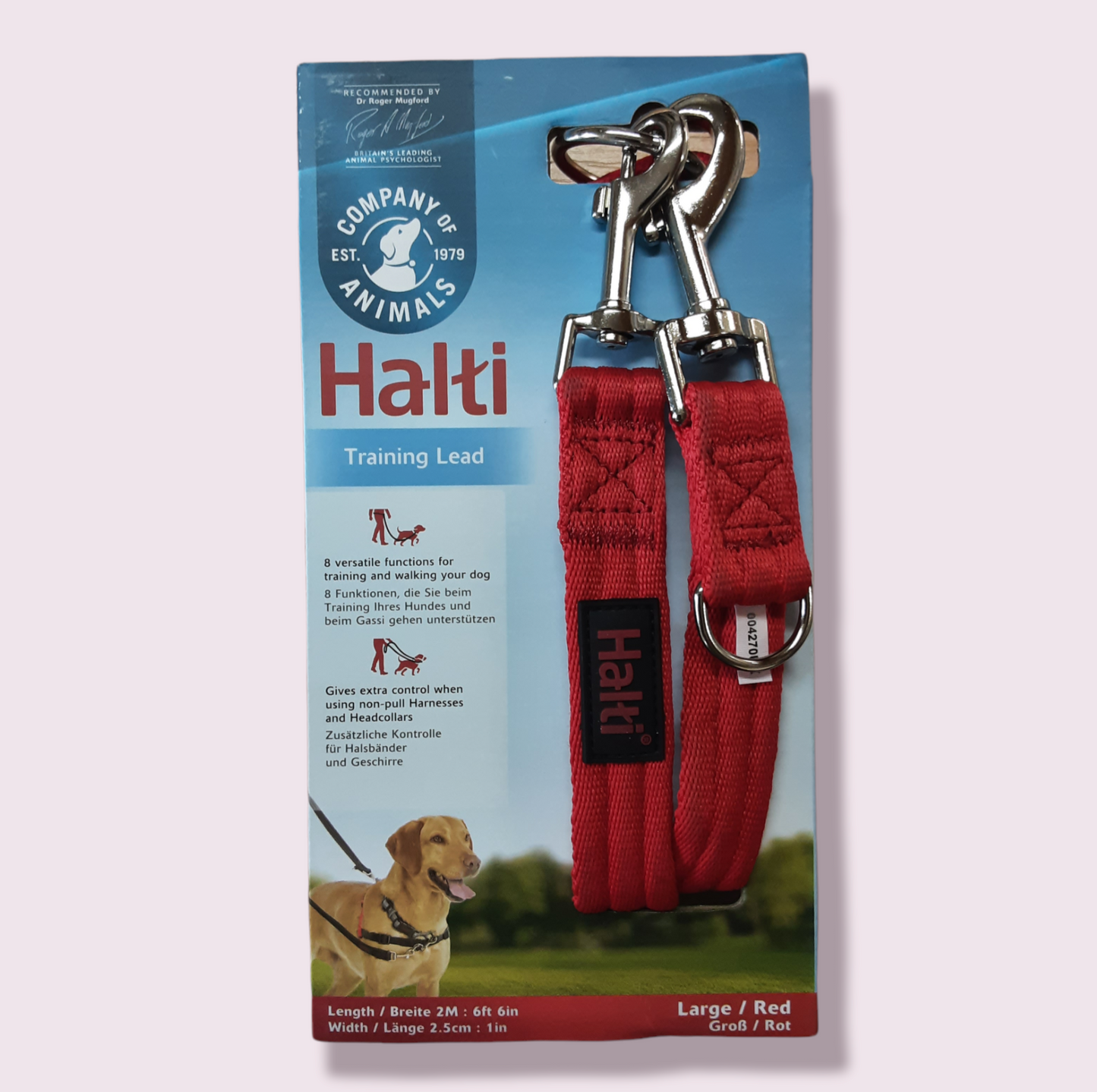 Halti Large 2m Training Lead - Red