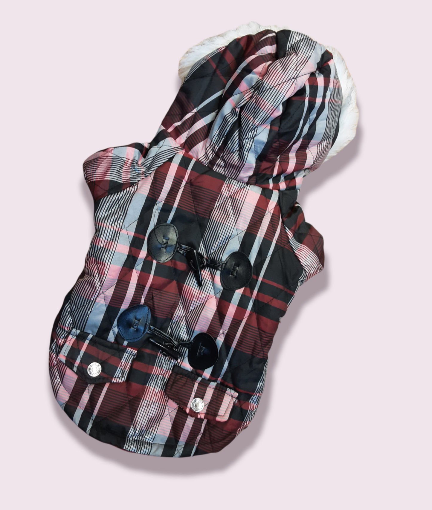 Red Hooded Padded Coat Large