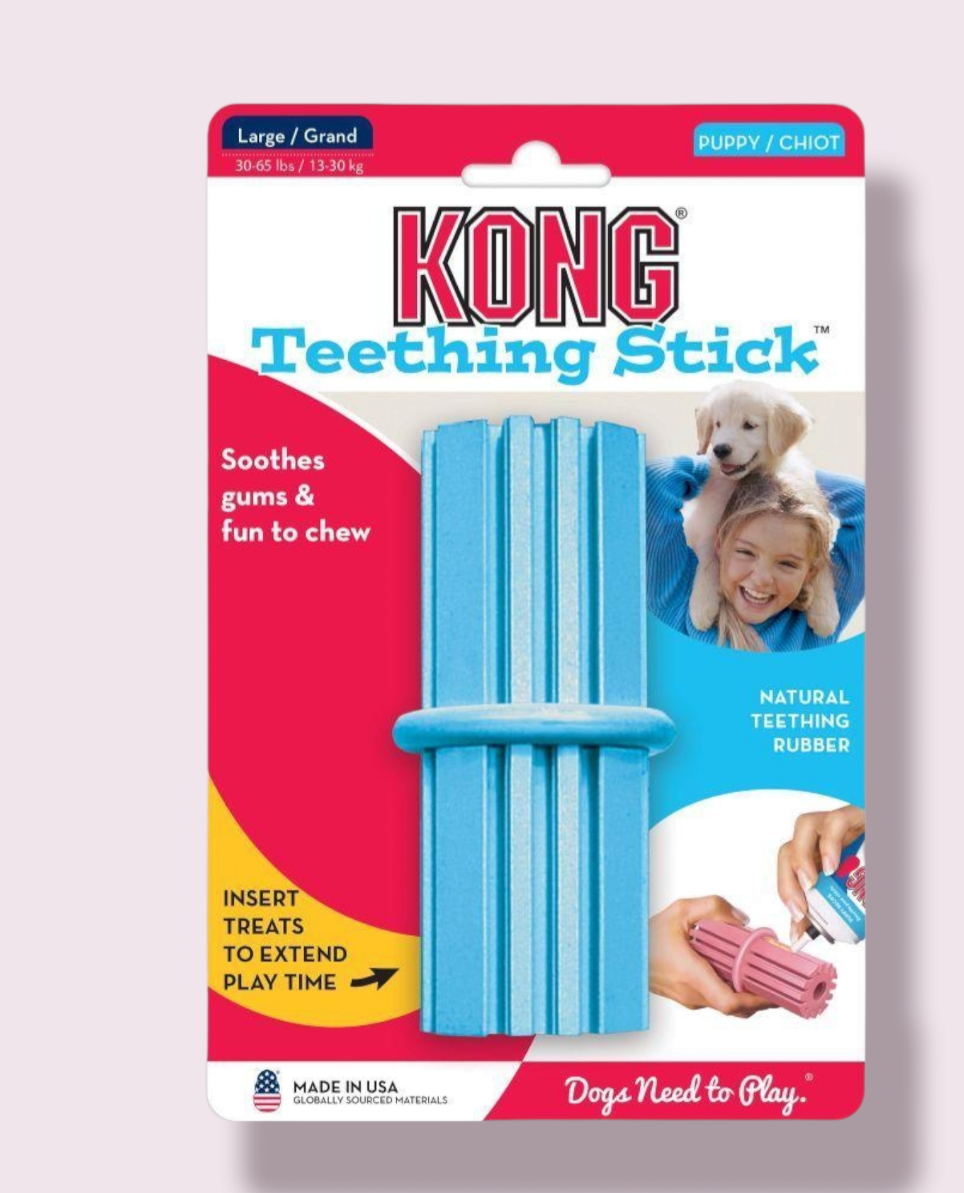 Kong Puppy Teething Stick - Various Colours & Sizes Available