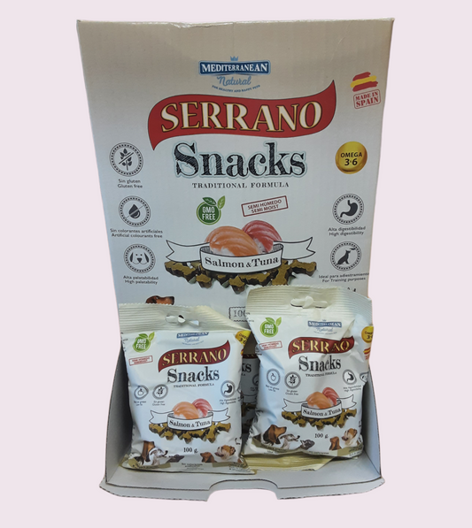 Serrano Salmon & Tuna Snacks 100g