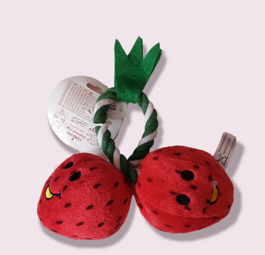 Strawberry plush Toy with Rope