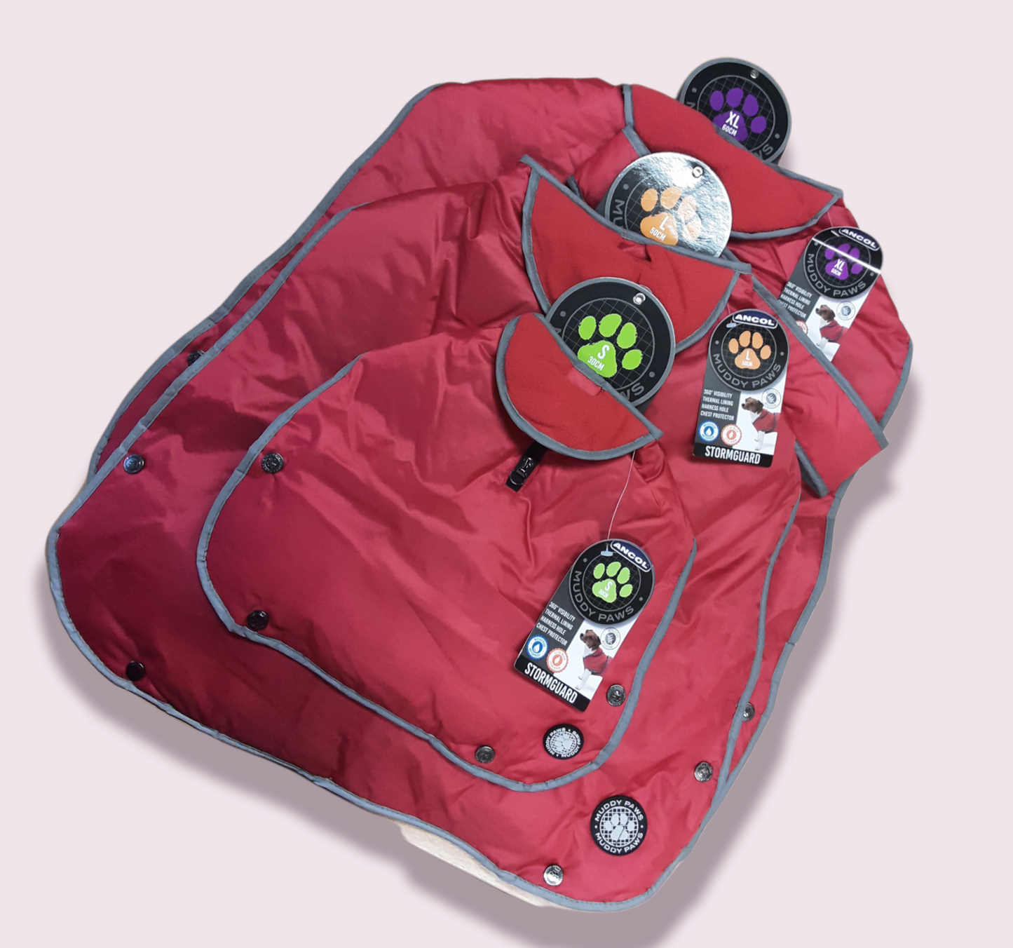 Storm guard Red Waterproof Coat Various Sizes