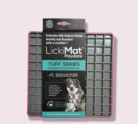 Tuff Series Lick Mat - Playdate Grey/Red
