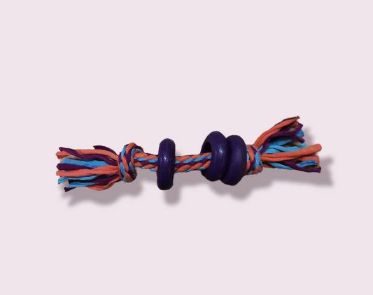 Puppy Chew Rope with Rings Enrichment Toy