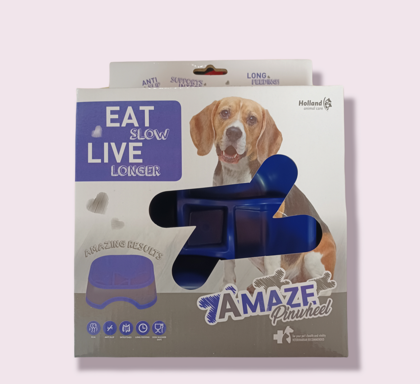  Blue Amaze Pinwheel Slow Bowl Feeder
