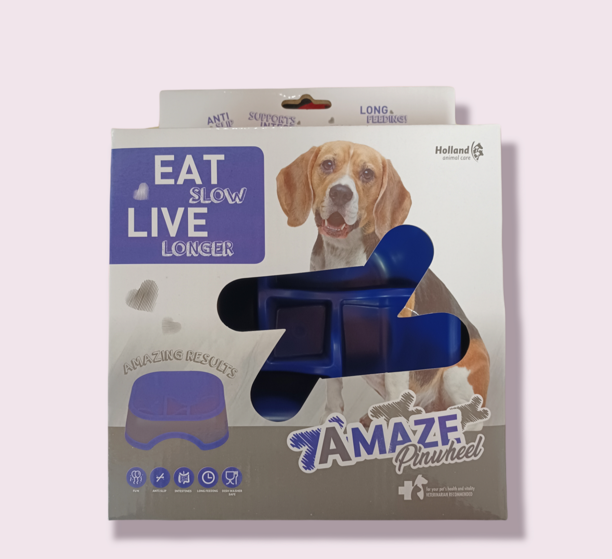 Blue Amaze Pinwheel Slow Bowl Feeder