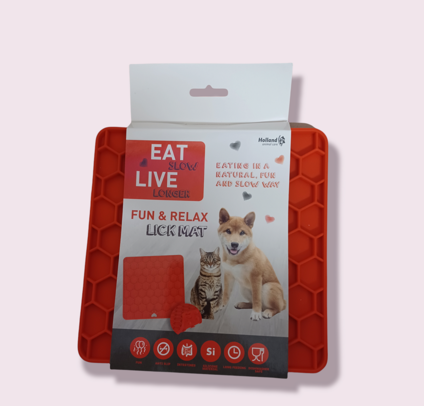 Fun & Relax Lick Mat Red