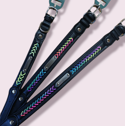 Neon Leather Collar - Various Sizes Available
