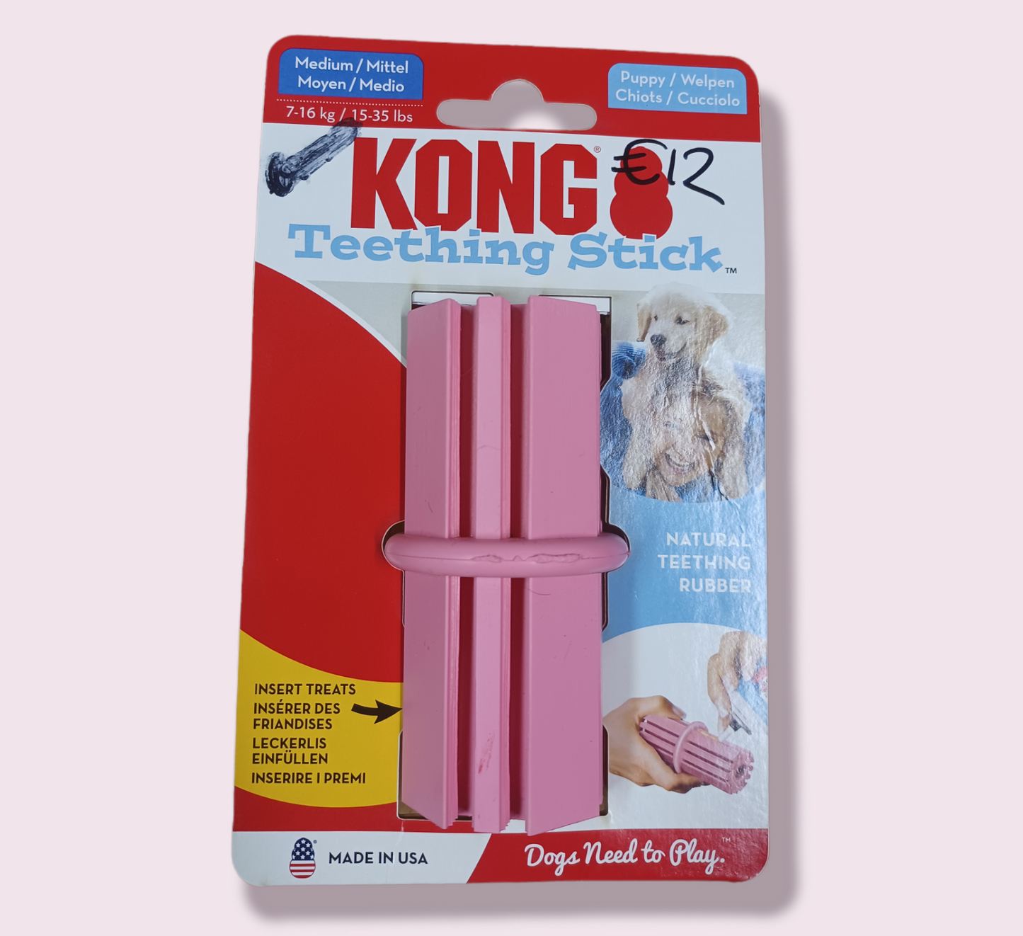Kong Puppy Teething Stick - Various Colours & Sizes Available