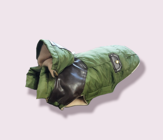 Padded Hooded  Khaki Coat Various Sizes