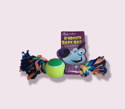 Cheeko Knotted Rope & Tennis Ball 30cm