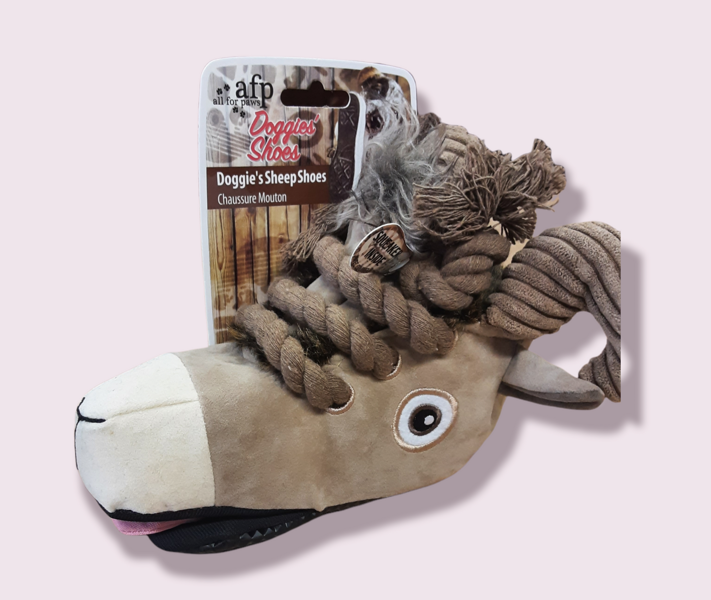 Doggies' Sheep Shoe Rope Plush Toy