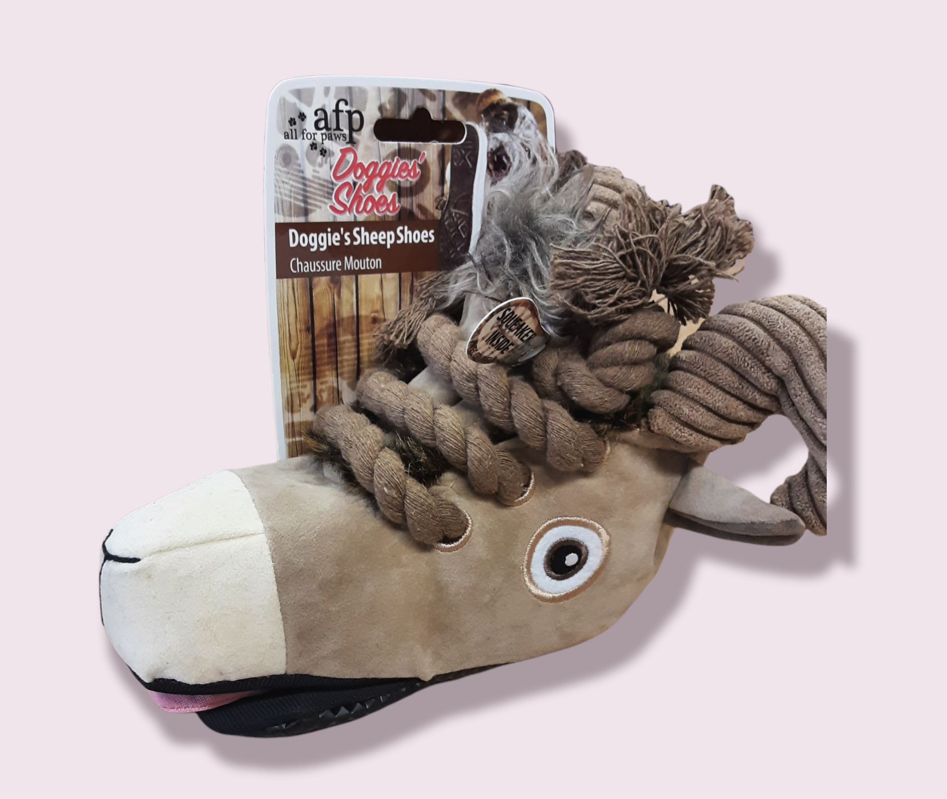 Doggies' Sheep Shoe Rope Plush Toy