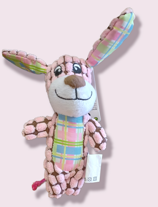 Plush pink dog